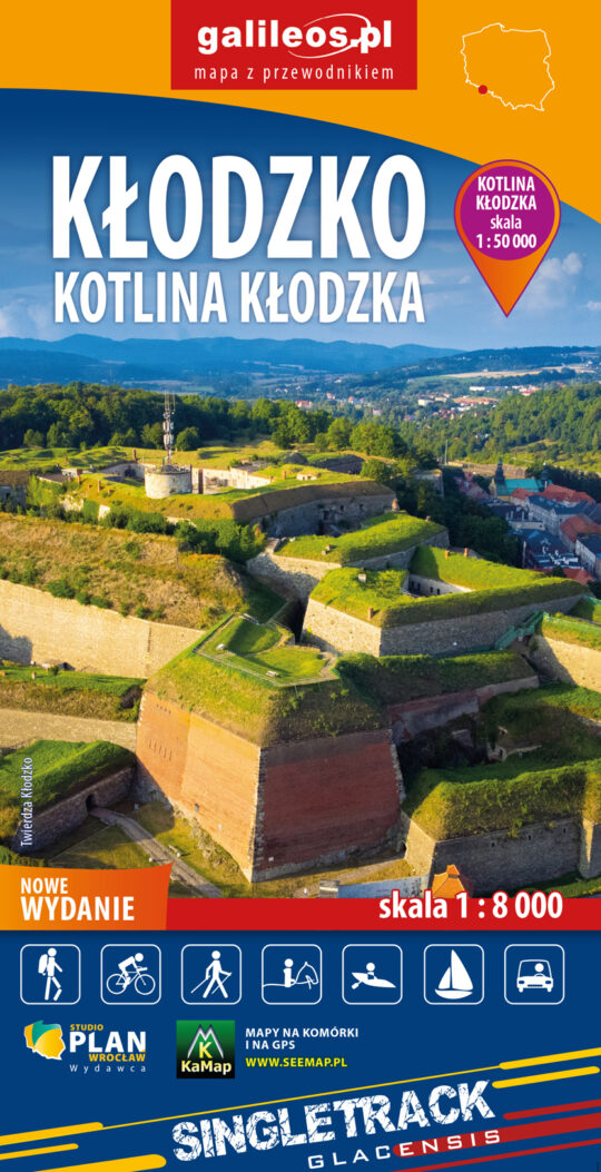 Kłodzko plan miasta - Kotlina Kłodzka - mapa papierowa